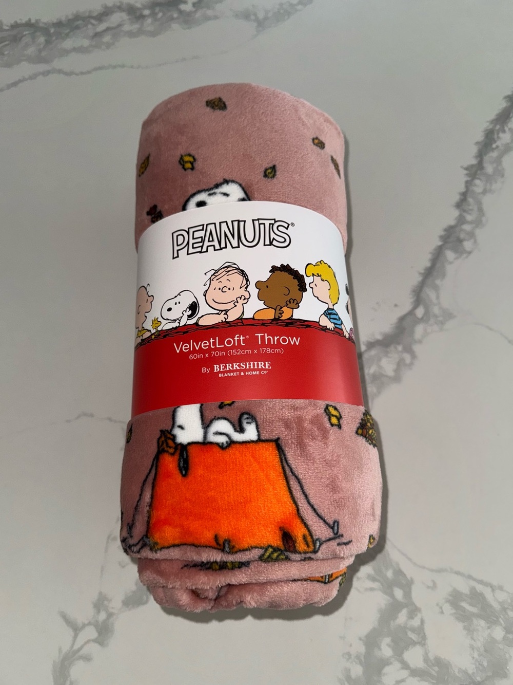 Peanuts Snoopy Autumn Fall Blanket Plush Thanksgiving Throw